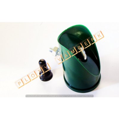 Víčko zelené pr. 38 mm vč. hákového šroubu – Sleviste.cz