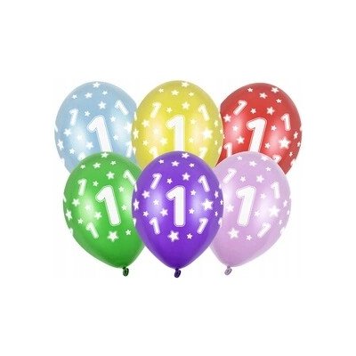 Narozeninové balónky s číslem 1 PartyDeco 30 cm – Zboží Dáma
