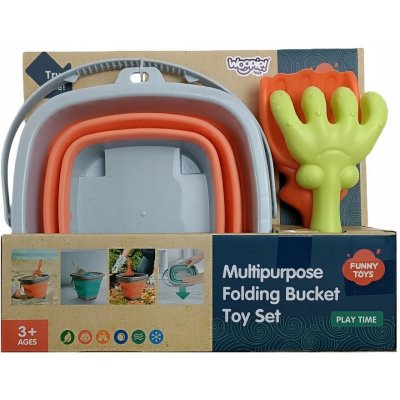 Woopie Sada na písek ze silikonu skládací kyblík oranžová – Hledejceny.cz