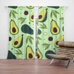 Sablio Závěs Kreslené avokádo: 2ks 140x250cm – Hledejceny.cz