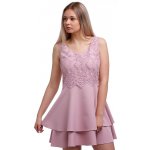 Šaty dámské na ples 1A0570 růžová – Zboží Dáma