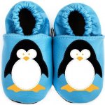 Afelo kožené capáčky barefoot Pingu tyrkysový – Zboží Mobilmania
