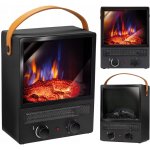 MPM Volně stojící krb s funkcí topení 1500 W černý – Zbozi.Blesk.cz