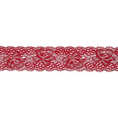 Elastická krajka, 30mm - červená – Hledejceny.cz