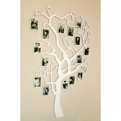 MAJADESIGN Fotorámeček - Dřevěný strom s rámečky na zavěšení barevně lakovaný Formát fotografie: 9 x 13 cm s prodlužovacím dílem ( s kořeny ) – Hledejceny.cz