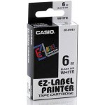 Tonery Náplně Páska Casio XR-6WE1 (Černý tisk/bílý podklad) (6mm) – Hledejceny.cz