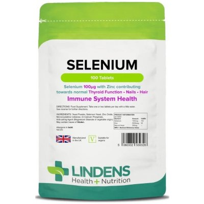 Lindens Health + Nutrition Selen 100 µg & Zinek 100 tablet – Hledejceny.cz