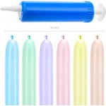 SET pastelových modelovacích balónků mix baby barev s pumpičkou – Hledejceny.cz