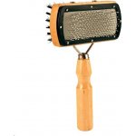 Trixie kartáč oboustranný dřevěný hranatý s kuličkami 10 x 18 cm – Zboží Dáma