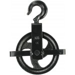 MTR Kladka stavební litinová, 165mm, s hákem a vodicí lištou – Zboží Mobilmania