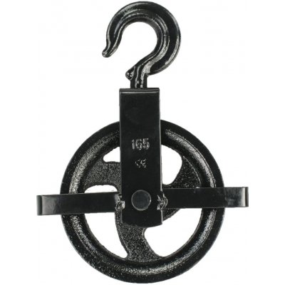 MTR Kladka stavební litinová, 165mm, s hákem a vodicí lištou – Zboží Mobilmania