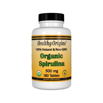 Healthy Origins Organická Spirulina 500 mg 180 tablet