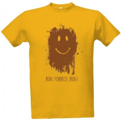 Tričko s potiskem Forrest Gump - RUN FORREST RUN! pánské Zlatá