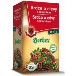 Herbex Čaj Srdce a cévy s rakytníkem 20 x 3 g