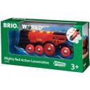 Dřevěný vláček Brio Mohutná elektrická červená lokomotiva se světly