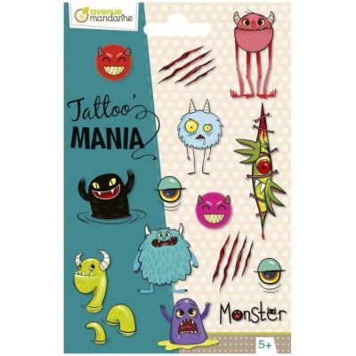 Avenue Mandarine Tetování dočasné Tattoo' Mania příšerky 1ks – Sleviste.cz