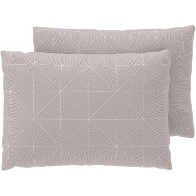 LIVARNO z mikrovláknitého saténu geometrie/béžová 50 x 60 cm 2 ks – Zboží Dáma