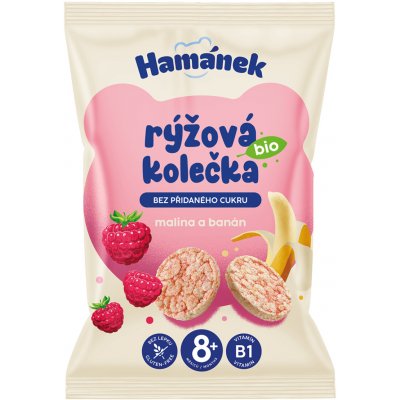 Hamánek Rýžová kolečka malina a banán 35 g – Sleviste.cz