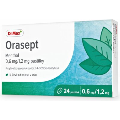 ORASEPT MENTHOL ORM 0,6MG/1,2MG PAS 24 – Hledejceny.cz