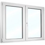 SkladOken.cz Plastové okno 160x130 cm (1600x1300 mm), dvoukřídlé se štulpem, bílé, PRAVÉ – Sleviste.cz