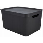 Rotho Úložný box Jive Deco 16 l antracit – Sleviste.cz