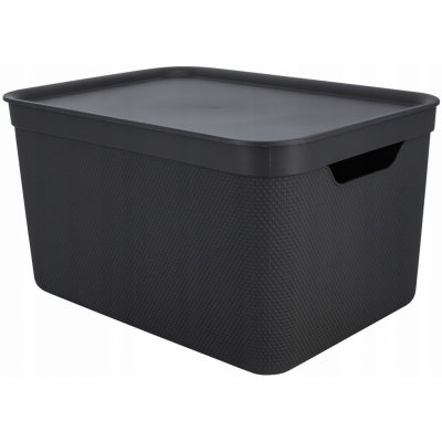 Rotho Úložný box Jive Deco 16 l antracit – Sleviste.cz