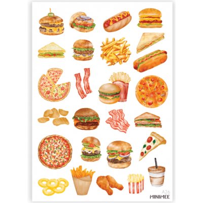 Samolepky MINIMEE - Fast Food – Zboží Živě