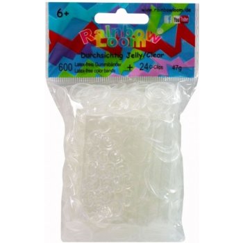 RAINBOW LOOM Original gumičky 600 ks transparentné priesvitné