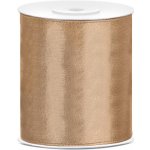 Stuha saténová SVĚTLE ZLATÁ, 100 mm x 25 m – Zboží Dáma