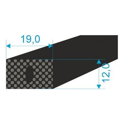 021219 Profilové těsnění 12x19 s dutinkou | Zboží Auto