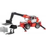 Bruder 2129 Červený NAKLADAČ MANITOU MRT 2150 s příslušenstvím – Zboží Dáma