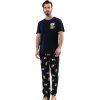 Pánské pyžamo 1P1379 pánské pyžamo kr.rukáv černé