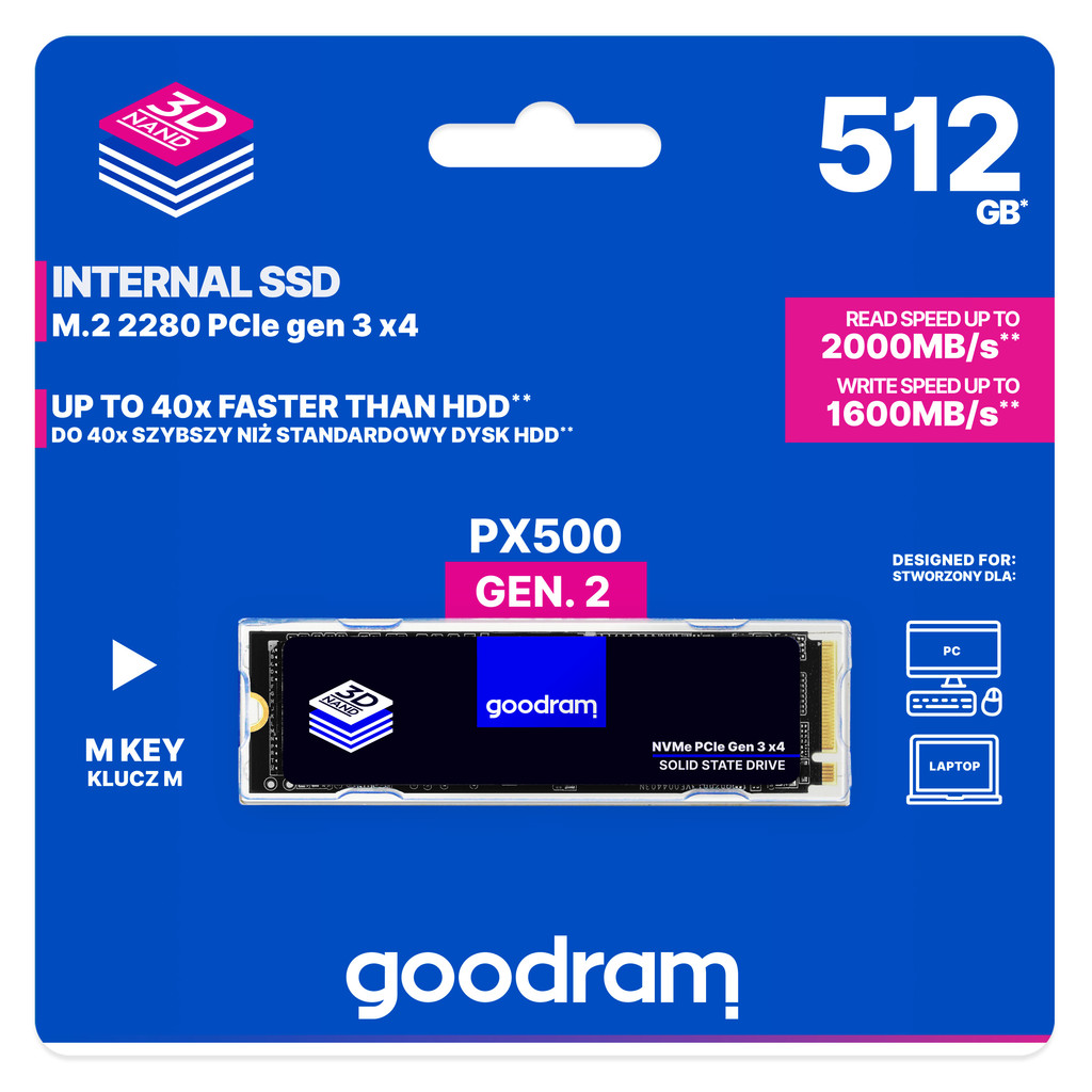 GOODRAM PX500 512GB, SSDPR-PX500-512-80-G2