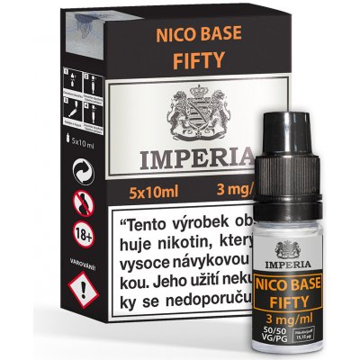Nikotinová báze Imperia (50/50): 5x10ml / 3mg – Zboží Mobilmania