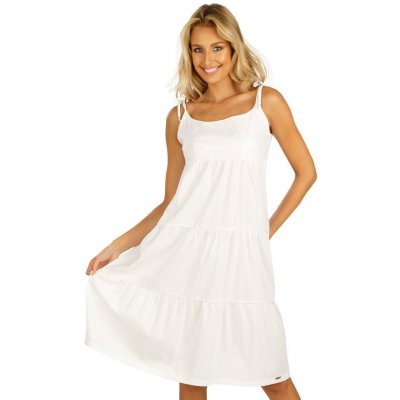 Litex šaty dámské na ramínka 5D030 bílá – Zboží Mobilmania