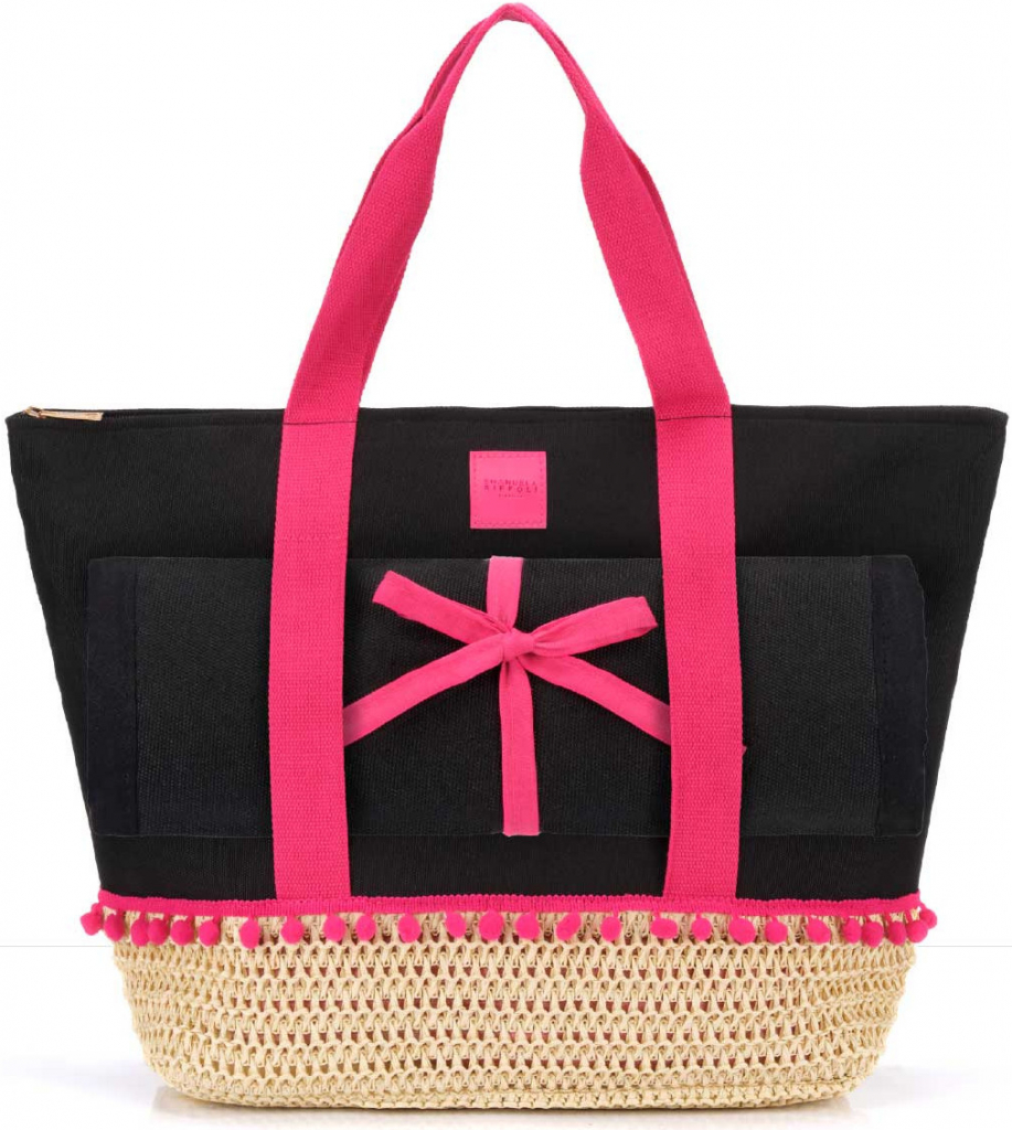Emanuela Biffoli dámská plážová taška + plážová podložka 21841 black