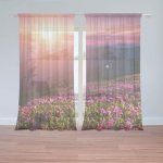 Sablio Záclony Rozkvetlá příroda: 2ks 150x250cm – Hledejceny.cz