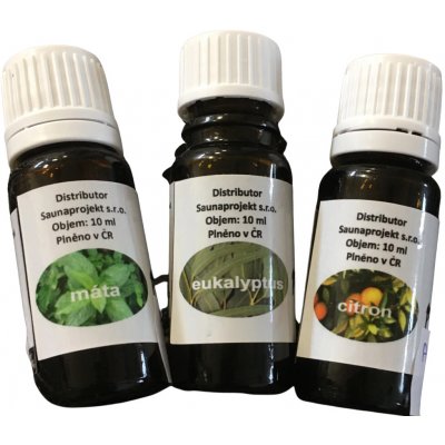 Saunaproject set esencí do sauny eukalyptus citron a máta 3 x 10 ml – Hledejceny.cz