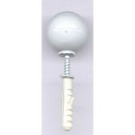 Zarážka dveřní kulička D=35mm bílá – Sleviste.cz