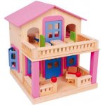 Small Foot Růžový domeček pro panenky s terasou Clara – Zboží Mobilmania