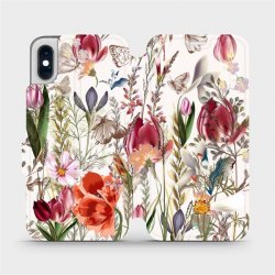 Pouzdro Mobiwear Flip Apple iPhone XS - MP01S Rozkvetlá louka