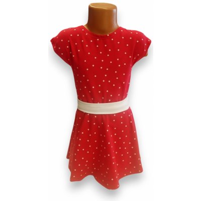 dosupliku dívčí šaty červené s puntíky – Sleviste.cz