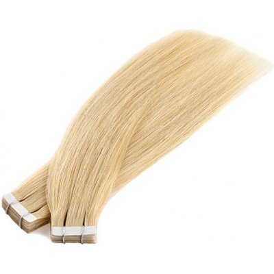 Vlasové PU pásky tape in na prodlužování vlasů 60cm 22 světlá blond – Hledejceny.cz