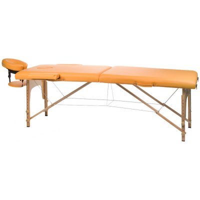 Beauty system Masérské lehátko skládací dřevěné BS-523 Oranžové – Zboží Mobilmania