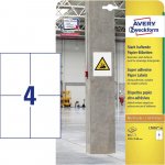 Avery Zweckform L7876-20 Super lepivé etikety 105x148mm 80 ks bílá – Zboží Mobilmania