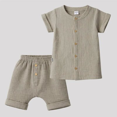 New Baby Kojenecká mušelínová košile s kraťasy linen – Zboží Dáma