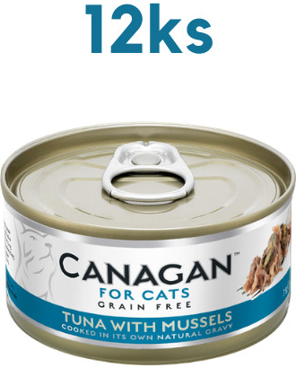 Canagan Cat Tuňák a mušle 12 x 75 g