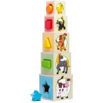 Woody 95005 Věž z 5ti kostek Zvířátka – Zboží Živě