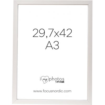 FOCUS ROCK rám 29,7x42 dřevo, bílý – Zbozi.Blesk.cz