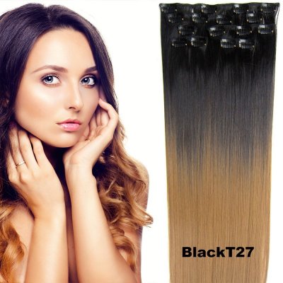 Girlshow Clip in sada OMBRE odstín Black T 27